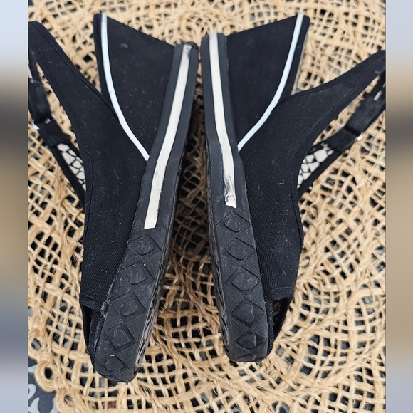 Sketchers Wedge Y2K Slingback Sandals Black Size 7 - Picture 9 of 13